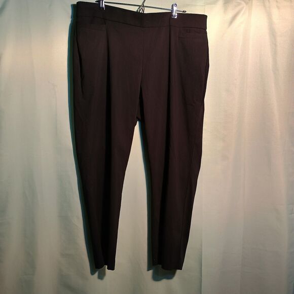 Classic Black Tapered Dress Pants – Women's Tailored Work Trousers - Picture 1 of 4